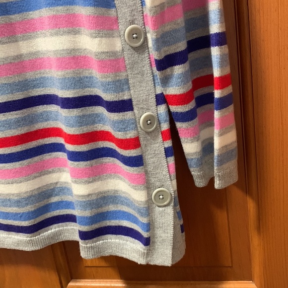 Talbots Petites MULTI-STRIPE SIDE-BUTTON
SWEATER  Size Large p - Picture 5 of 8